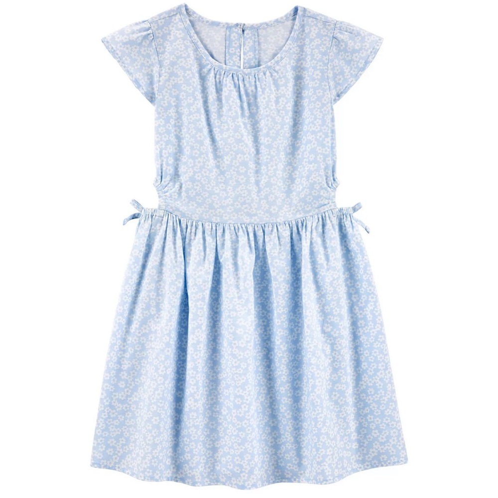 Girl’s Floral Poplin Mini Dress